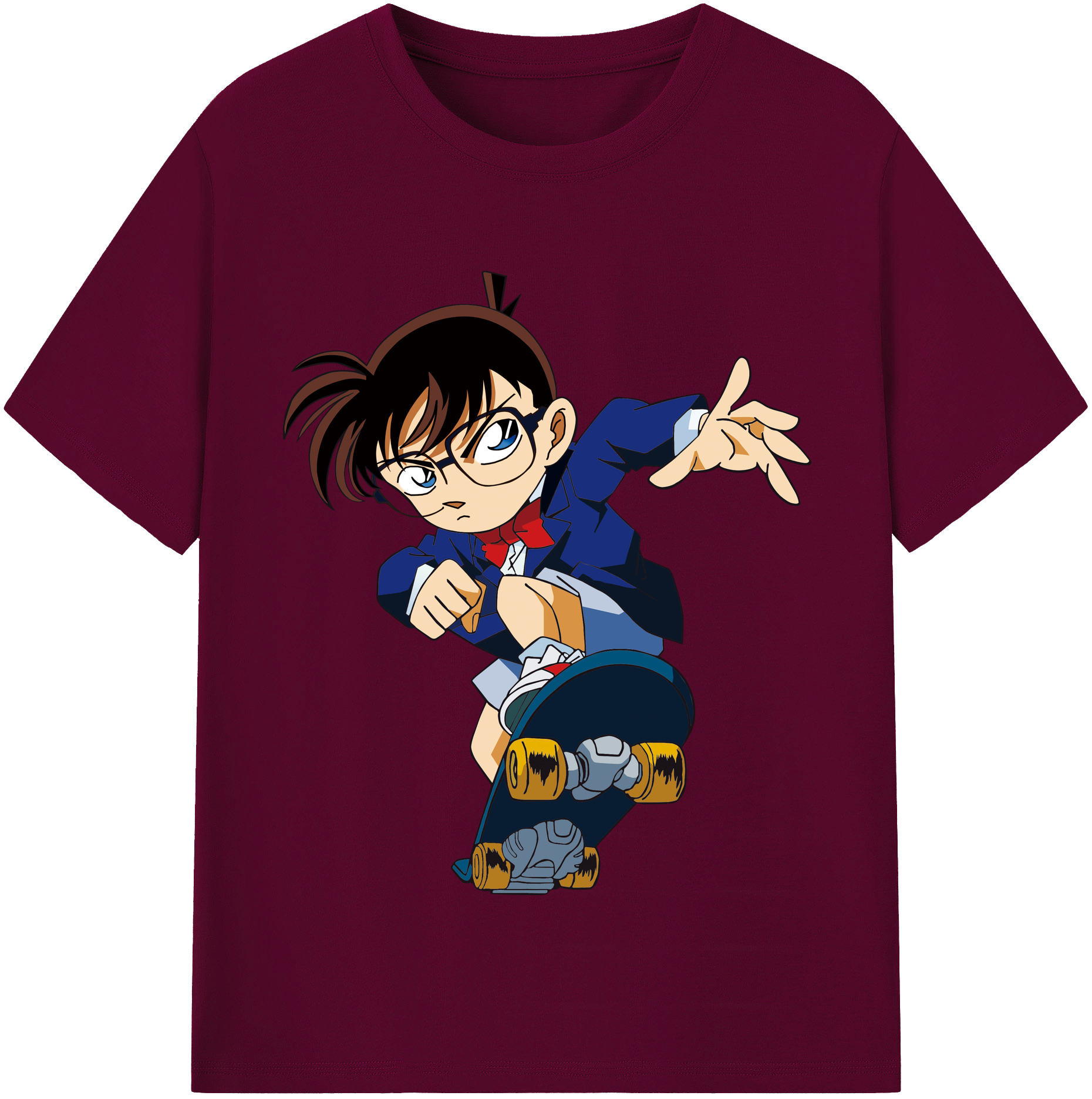 （画像用） 名探偵コナン 江戸川 コナン Detective Conan Conan Edogawa レディースカジュアルプリントTシャツ（綿100％）